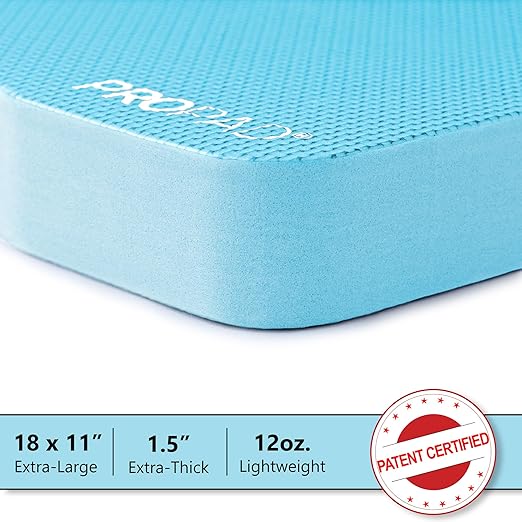 Thick Kneeling Pad, Garden Kneeler for Gardening, Bath Kneeler for Baby Bath, Kneeling Mat for Exercise & Yoga, Knee Pad for Work, Floor Foam Pad, Extra Large (XL) 18 x 11 x 1.5 Inches, Light-Blue