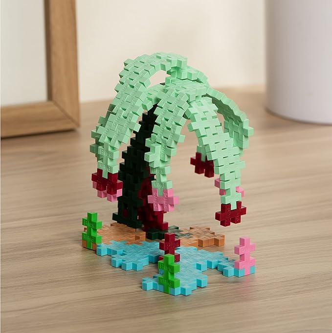 PLUS PLUS Inspired Art History Building Set, 3D Painting Kit & Craft Supplies for Kids, 350 Mini Interlocking Open Ended Pieces - Monet, The Japanese Footbridge