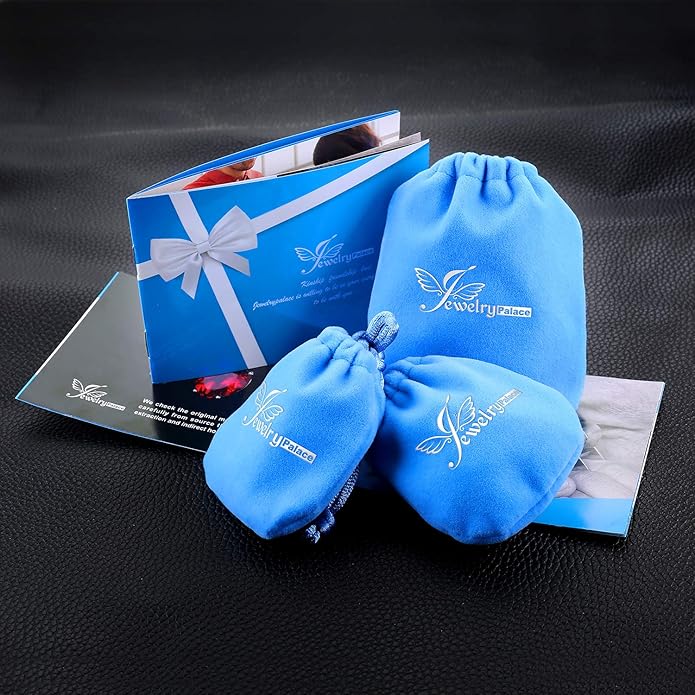 JewelryPalace Love Heart Genuine Black Spinel Rings for Her, 14K White Gold 925 Sterling Silver Promise Ring for Women, Natural Gemstone jewelry Sets Rings