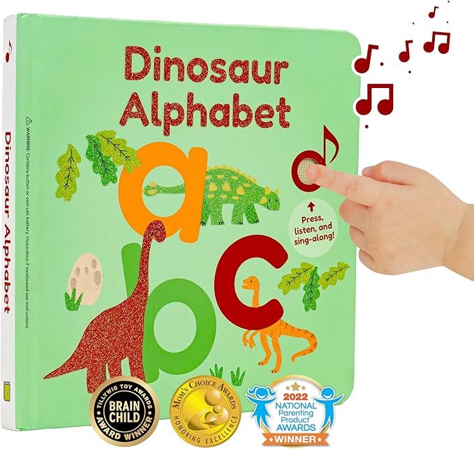 Cali's Books Dinosaur Book | ABC Learning for Toddlers | Sound Books for Toddlers 1-3 and 2-4 | ABC Song | Musical Books for Toddlers 1-3 (Dinosaur Alphabet)