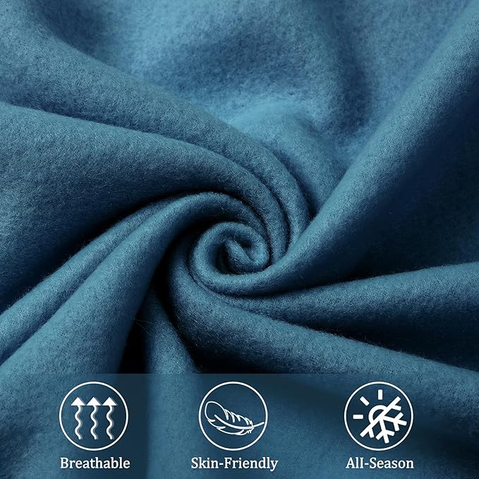Kinlop Fleece Blanket Bulk 60 x 50 Inch Soft Lightweight Fleece Cozy Blanket Warm Throw Plush Pet Throw for Bed Couch Sofa Home Office Wedding Gifts Travel Camping(Dark Blue,40 Packs)