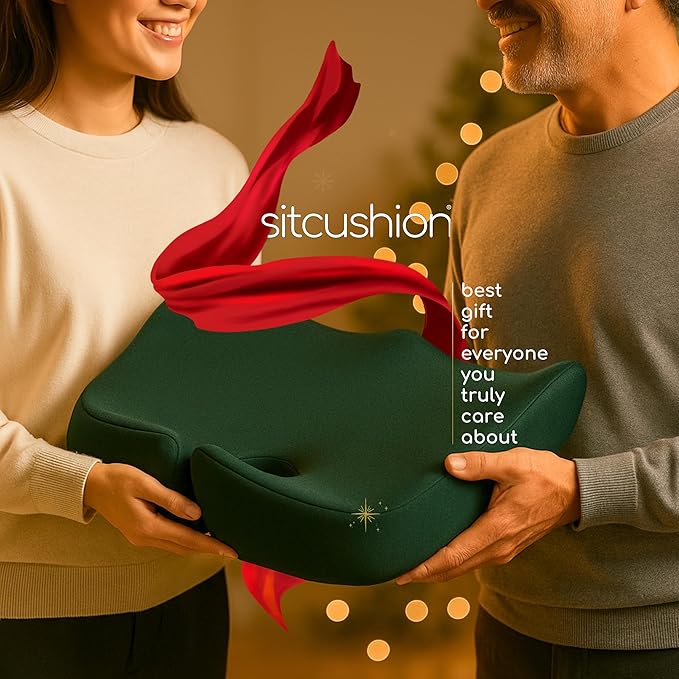 X Large Seat Cushions for Office Chairs, Car & Truck. Ergonomic Gaming Chair Seat Cushion and Sciatica Pain Relief Pillow for Back Pain. Orthopedic Coccyx Cushion for Tailbone Pain Relief (Green)