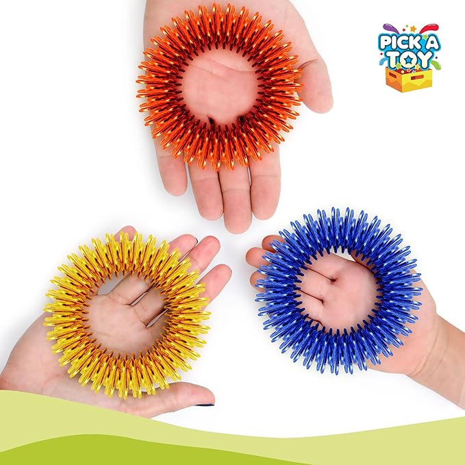 Fidget Sensory Toys Set – 3 Quiet Metal Bracelets for Men, Women, Adults, Teens, and Children 5+ – Sensory Desk Games