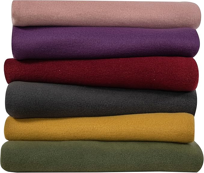 Special SG Glory Fleece Throw Blanket Set Bulk for Travel Kids Outdoor Wedding Pet (Assorted #5, Pack of 6 50x60 Inches)