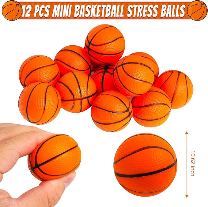 Basketball Party Favors Set 72 PCS Basketball Slap Bracelets Straws Tattoo Stickers Mini Stress Ball Silicone Bracelets Gift Bags for Kids Adults Sports Basketball Birthday Gift Classroom Rewards