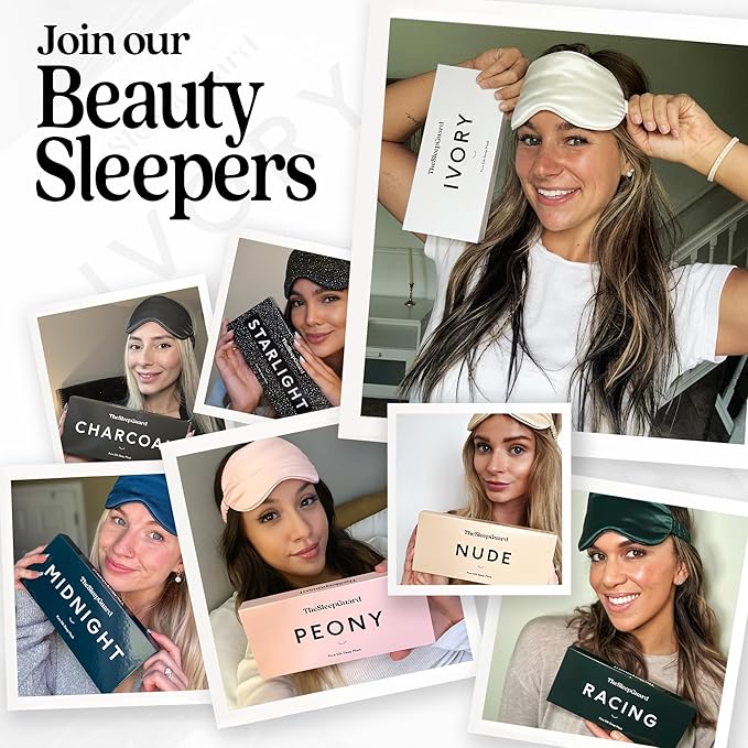 TheSleepGuard Pure Silk Sleep Mask [100% 6A Mulberry Silk, 22 Momme] Light Blocking Travel Essentials. Eye Masks for Sleeping. Black Oeko-Tex Blindfold. Eye Covers for Men & Women