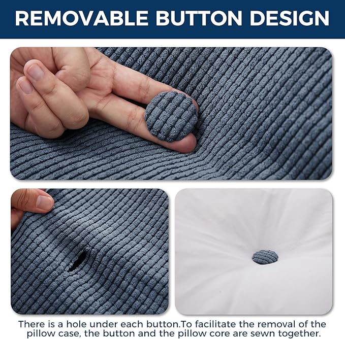 Headboard Pillow Queen, Triangle Pillows for Headboard, Head Board Backrest Wedge Pillow for Reading Sitting Working, Daybed Pillows with Removable Cover for Bed Dorm Sofa, Navy Blue