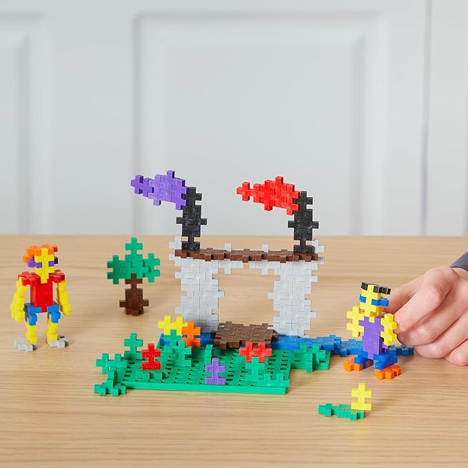 PLUS PLUS - Learn to Build Basic Color Mix, 400 Piece - Construction Building Stem/Steam Toy, Interlocking Mini Puzzle Blocks for Kids