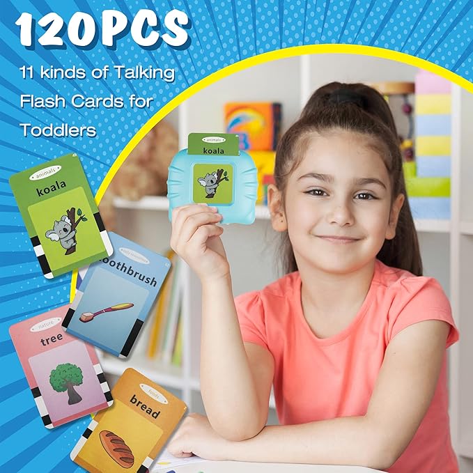 Toddler Toys for 2 3 4 5 Year Old Boys and Girls, Autism Sensory Toys for Autistic Children, Learning Montessori Toys for 2 Year Old, Speech Therapy Toys, 224 Sight Words Talking Flash Cards