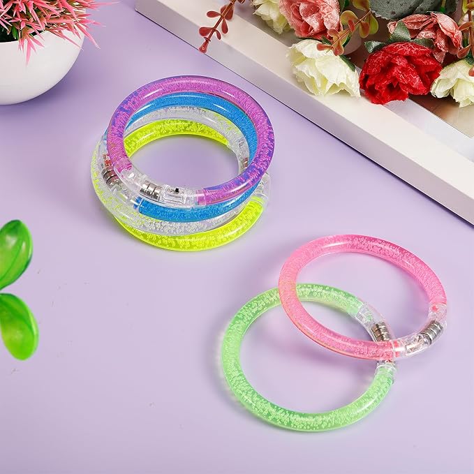 90 Pcs LED Bracelets,6 Color Glow Sticks Bracelets,Light Up Bracelets,Glow In The Dark Bracelets,LED Party Supplies for Kids Adults,Light Up Party Favors for Concert Birthday Carnival