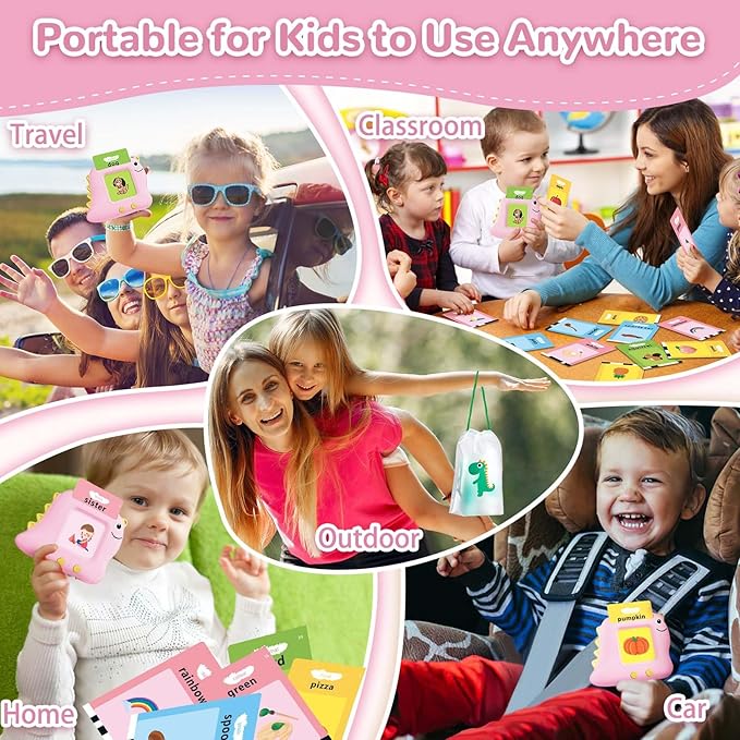 Girls Toys Montessori Toys for 2 3 4 Year Old, Talking Flash Cards with 510 Sight Words, Sensory Toys for Toddlers 2-4 Autism Children, Speech Therapy Preschool Learning Toys, Kids Ideal Gifts