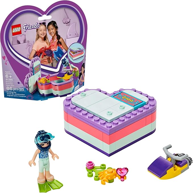 LEGO Friends Emma’s Summer Heart Box 41385 Building Kit, New 2019 (86 Pieces)