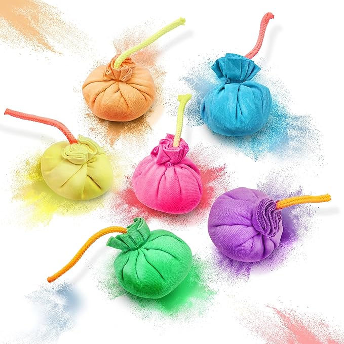 Lanard Chalkie: Chalk Blast Balls - 6 Pack - Colorful Assorted Balls, Explosive Color Fun, 200+ Throws Per Chalk Bomb, Family Outdoor Activiies, Ages 6+