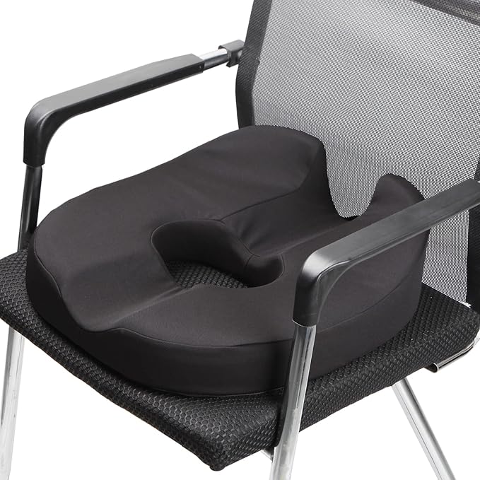 Donut Pillow Seat Cushion for Tailbone Pain, Prostate, Sciatica, Pelvic Floor, Pressure Sores, Pregnancy, Perineal Surgery, Postpartum Recovery Pain Pressure Relief Memory Foam Chair Pad