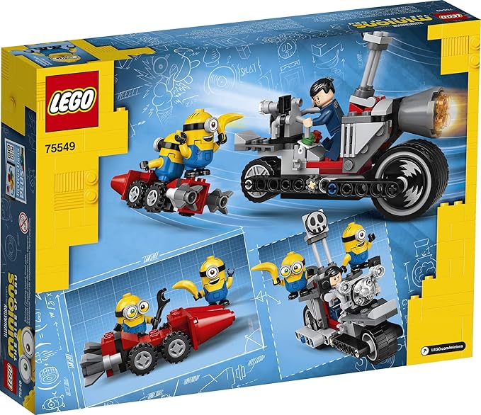 LEGO Minions Unstoppable Bike Chase (75549) Minions Toy Building Kit, with Bob, Stuart and Gru Minion Figures, Makes a Great Birthday Present for Minions Fans (136 Pieces)