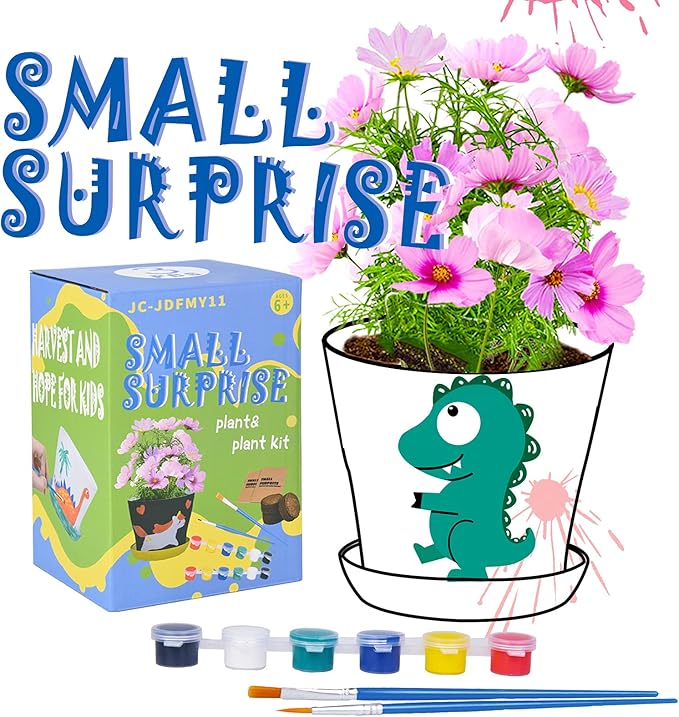 3 Set Paint & Plant Flower Gardening Kit - Gifts for Girls Ages 8-12, Arts and Crafts for Kids Ages 8-12, Kids Gardening Set, Birthday Toys Christmas Gifts for Girls Boys Ages 4 5 6 7 8 9 10 11 12