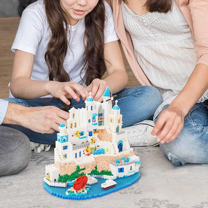 Building Block Set, Architecture Aegean Sea Micro Building Block Model Educational Toys Building Kit 5810 PCS