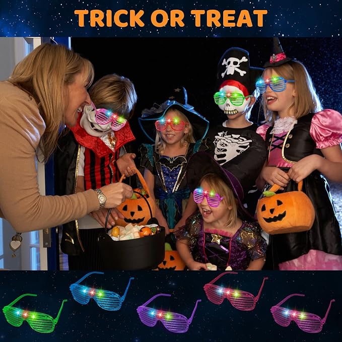 84 PCS LED Glow Glasses, Glow in The Dark Party Supplies 2025 for Kids/Adults, Light Up Glasses for Rave Party,Wedding, Birthday, Concert, New Year, Carnival