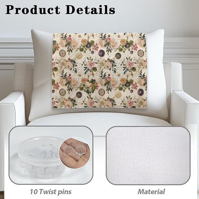 Retro Rose Head Protector for Sofa Fabric Recliner Headrest Cover Breathable 1/2/3 Seater Sofa Headrest Slipcovers for Home Couch Loveseats Decoration