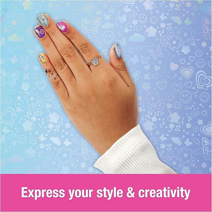 Cool Maker, GO GLAM Foil Nails Kit with 6 Shimmer Sheets & Nail Stickers for 5 DIY Manicures, Arts and Crafts Kids Toys for Girls Ages 7 and up