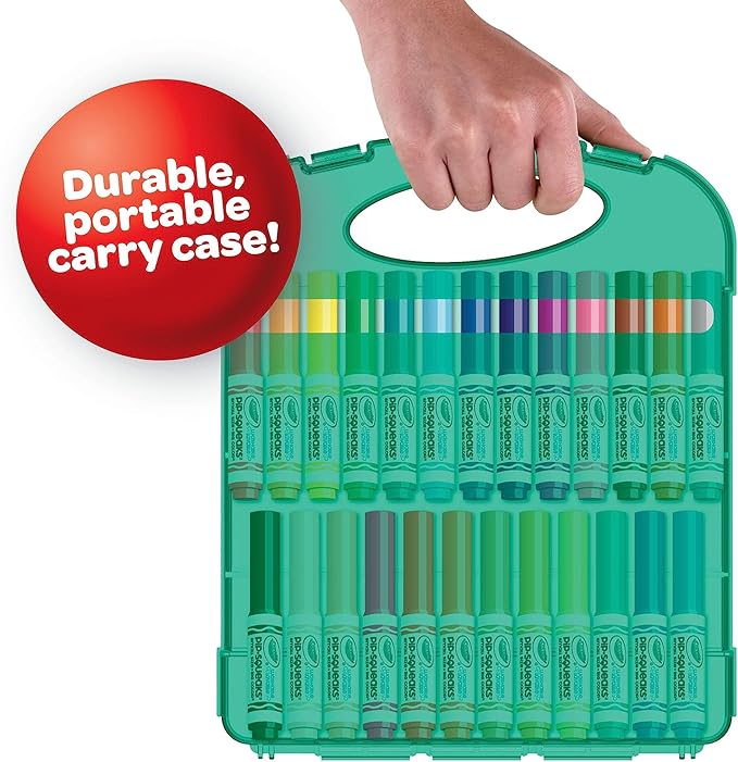 Crayola Pip Squeaks Washable Marker Set (65ct), Coloring Set, Art Supplies for Kids, Drawing Kit, Kids Travel Activity, Easter Basket Stuffer, 4+