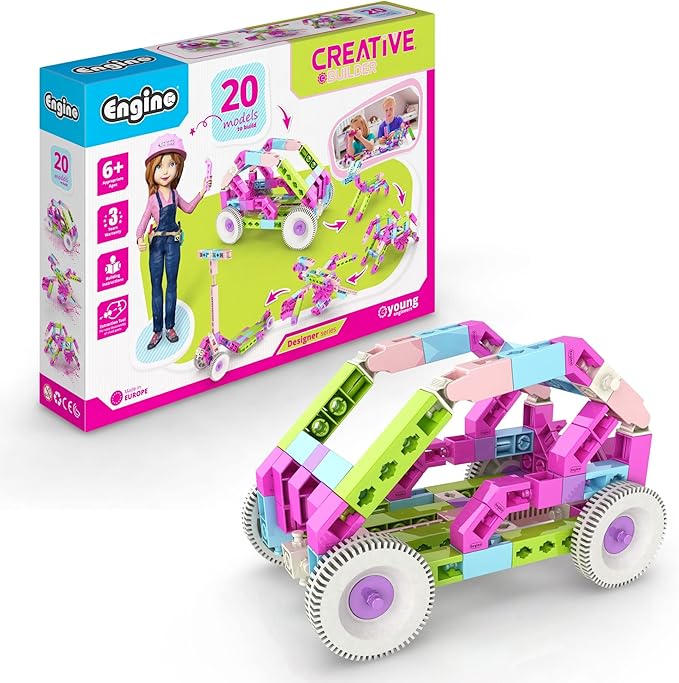 Engino STEM Girls Building Toys, 20 Model Set, Educational Playset for Ages 6+, Construction Toys, Gifts for Girls, STEM Kits