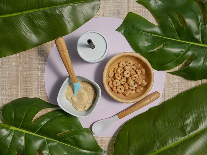 Avanchy Baby Bowls Silicone MINI Prep Bowl Set for Babies Kids Toddler for Feeding Food 4 oz, White