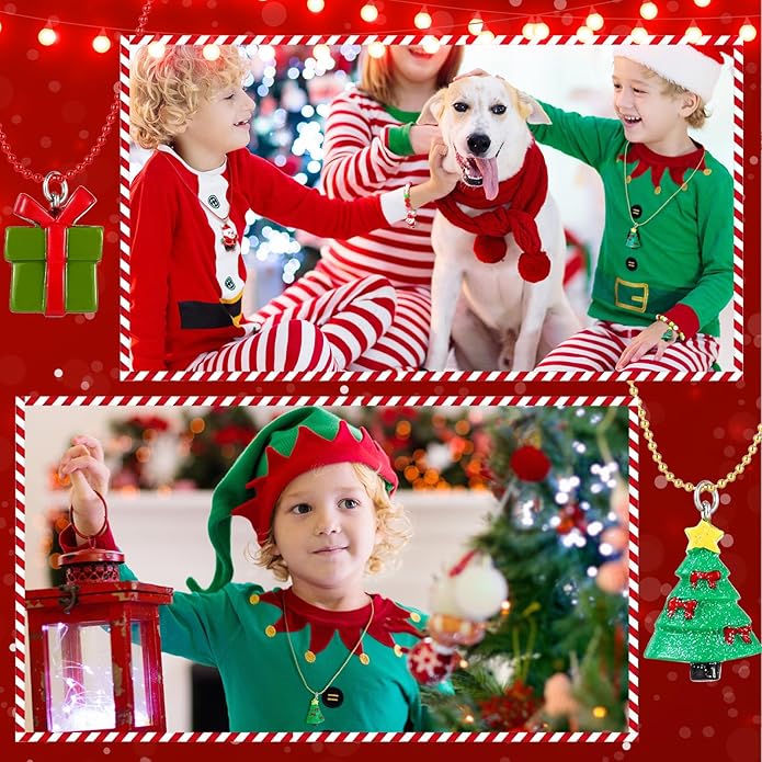 Bonuci 12 Pcs little Girls Jewelry Kids Necklaces and Bracelets Set Kids Jewelry for Girls Christmas Gift Cute Charm Toddler Bracelets for Pretend Play Dress Up Party Favors