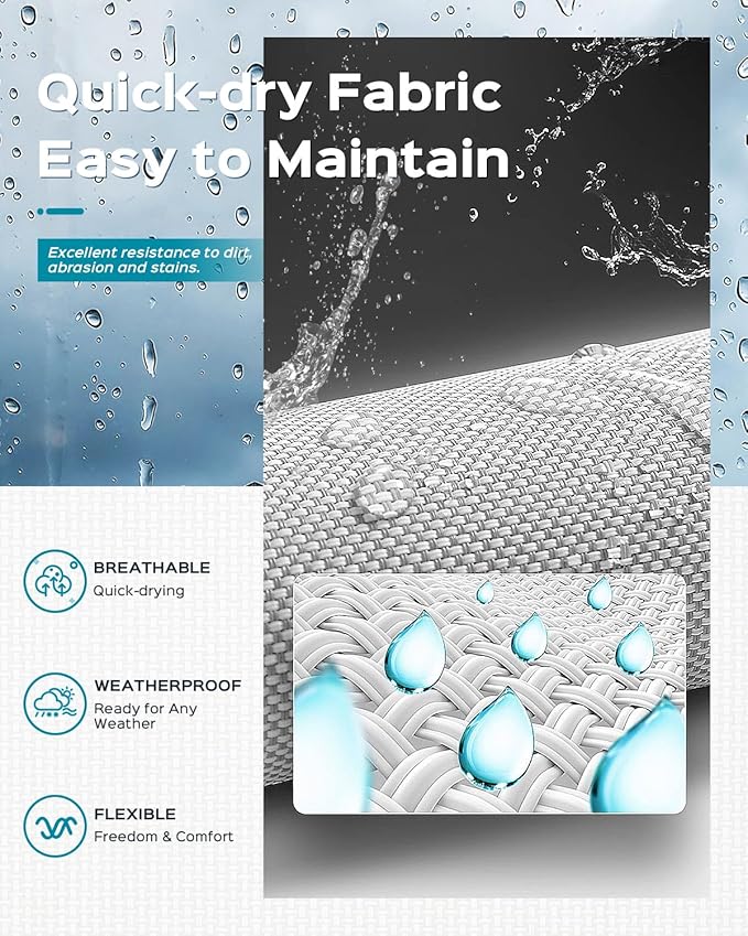 Aluminum Chaise Lounge Ourdoor - Foldable & Assemble Free Outdoor Lounge Chair with 5 Adjustable Backrest, Patio Lounge Chair for Outside Poolside Beach Pool, Navy Blue