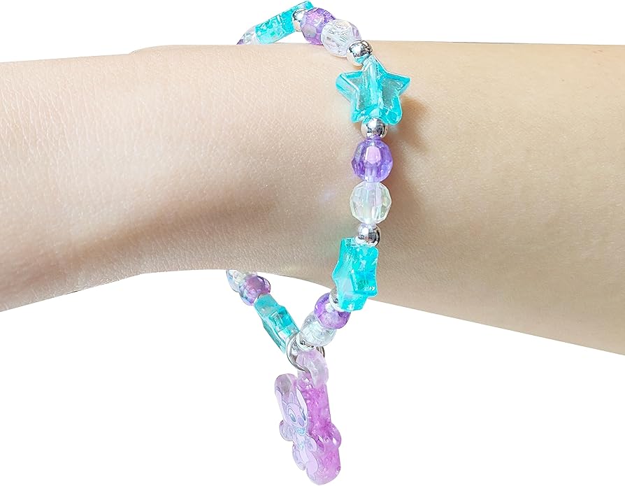 Girls Jewelry Set 3 Piece Princess Toys | Jewelry Set with Beaded Necklace for Gilrs - Toddler Bracelets and Girls Ring | Toddler Girl Toys | Kids Jewelry for Girls | Princess Dress up Ages 3+