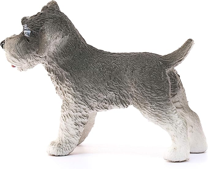 Schleich Farm World, Realistic Cute Dog Toys for Kids Ages 3 and Above, Miniature Schnauzer Toy Figurine