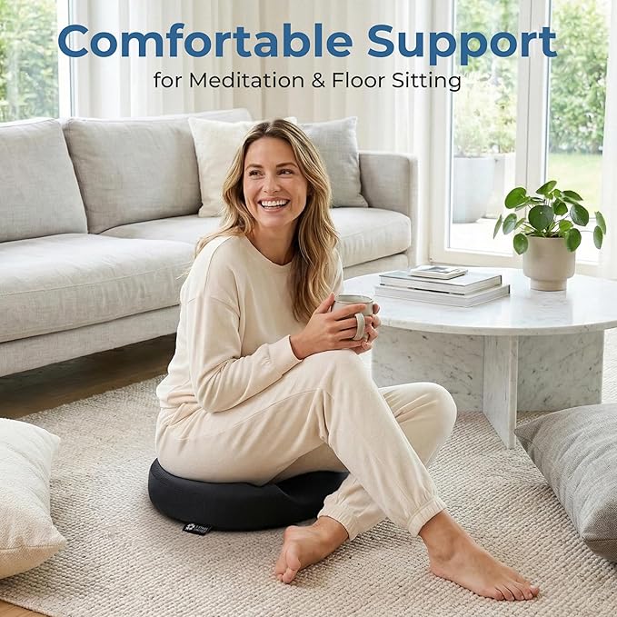 5 STARS UNITED Donut Pillow Hemorrhoid Tailbone Cushion – Large Cushion for Pain Relief – Coccyx, Prostate, Sciatica, Pelvic Floor, Pressure Sores, Pregnancy, Postpartum Recovery, Dark Gray