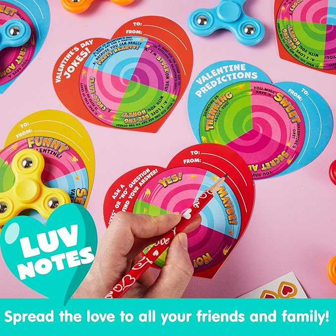 JOYIN 24 PCS Valentine's Day Gifts Cards with Glow Pull Tube Bracelet, Lights Glow in The Dark Toys for Kids Valentine's Party Favors for Classroom Exchange Toy, School Classroom Prizes Exchange Gift