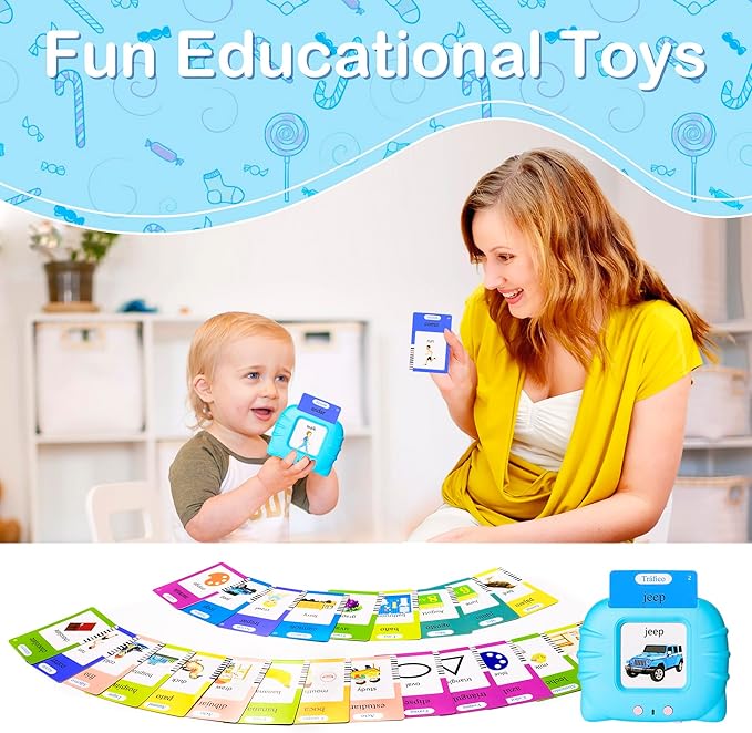 510 Spanish Flash Cards for Kids 3+Years,Pocket Speech for Toddlers,Autism Sensory Toys,Learning Montessori Toys,Speech Therapy Toys for Kids Toddlers