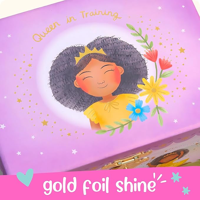 Ballerina Jewelry Box - Ballerina Gifts for Girls Age 4-6- Kids Jewelry Box with Spinning Ballerina - 6 x 4.7 x 3.5 in