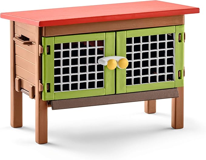 Schleich Farm World, Easter Toys for Boys and Girls Ages 3-8, 8-Piece Playset, Rabbit Hutch and Bunny Playpen Toy Set