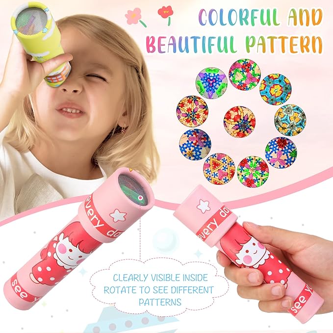 15 Pcs Classic Kaleidoscopes Kids Birthday Party Favor Old Fashioned Vintage Educational Toys Stocking Stuffers Goodie Bag Fillers for Classroom School Return Gifts Carnival Prizes (Adorable)