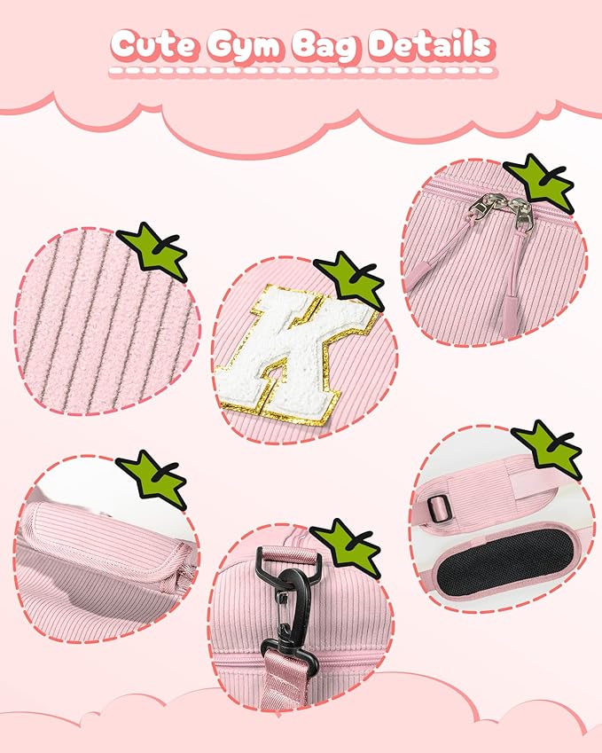 Gift for 3 4 5 6 7 8 Year Old Girl, Girls Gym Bag, Kids Personalized Dance Bags with Shoe Compartment, Customized Travel Duffle with Toiletry Bag, Birthday Gift for Sister (Letter Y)