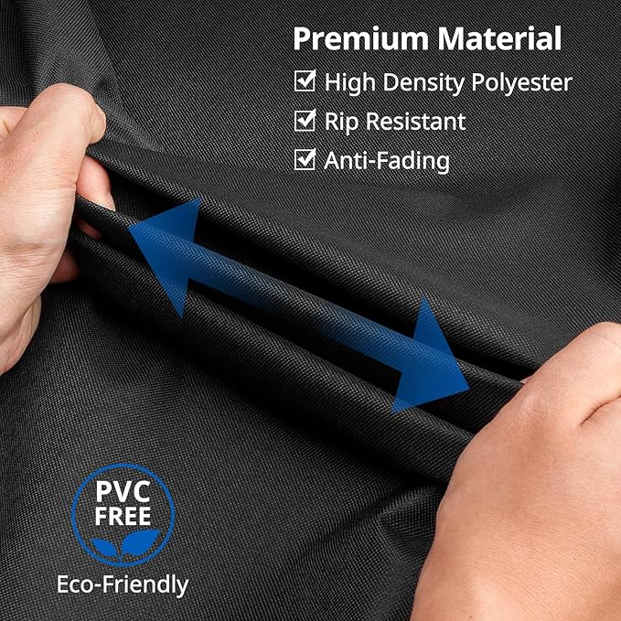 SunPatio Waterproof Outdoor Chaise Lounge Cover , 2 Pack Patio Lounge Chair Covers with Windproof Buckle Straps, UV & Rip & Fade Resistant, All Weather Protection, 80"L x 30"W x 26"H, Black