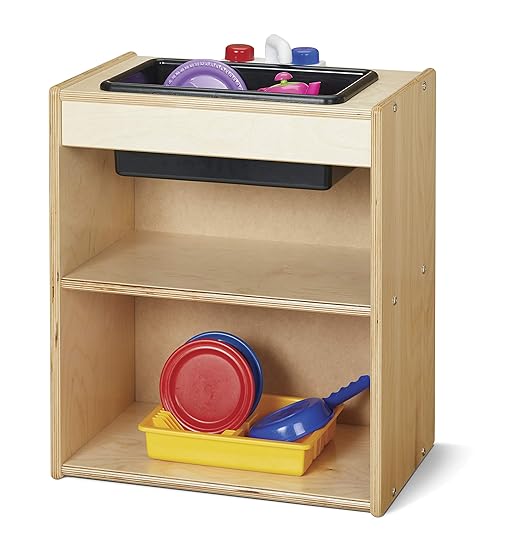 Jonti-Craft Young Time 7082YT Play Kitchen Sink - Kids Wooden Toy Sink