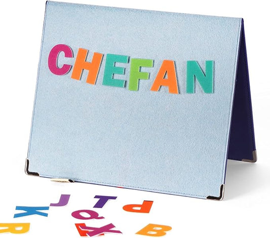 CHEFAN Foldable Felt Board for Toddlers 22 x 13 FreeStanding Flannel Board for Kids as Learning Board for Preschool Classroom and Daycare | Use with Felt Set Felt Book as Story Telling Board