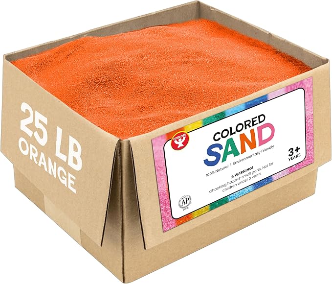 Hygloss Products Sand Colorful Craft Art-Variety of Uses-Environmentally Friendly and Safe for Kids, Orange