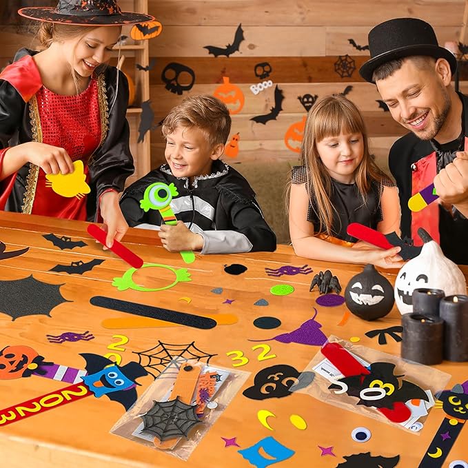 36 Piece Halloween Crafts for Kids Ages 4 8 12, Halloween DIY Bookmark Craft Bulk for Party Favors, Halloween Classroom Crafts Rewards Prizes for Students, Trick or Treat Goodie