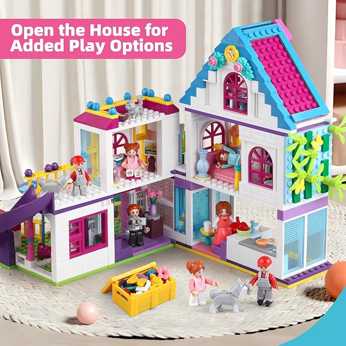 House Building Set That Compatible with Lego Friends for Girls Age 8-12 Pretend Play Set for Girls Age 6-12