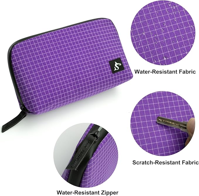 SIMTOP Cord Organizer Travel Small Tech Bag Pouch Case for Cords, Charger, Hard Drive, Power Bank – Water-Resistant Electronics Organizer, Small Portable Gadget Case for Travel