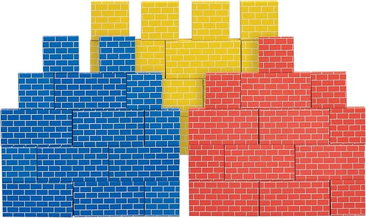 Bankers Box at Play Cardboard Building Blocks, 40 Pack, Large and Medium Montessori Toy Blocks for Kids and Families