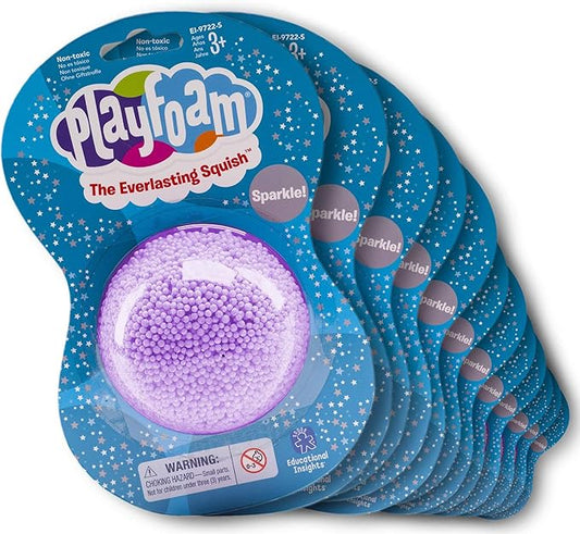 Educational Insights Playfoam Sparkle Jumbo Pod, Set of 12, Fidget, Sensory Toy, Ages 3+