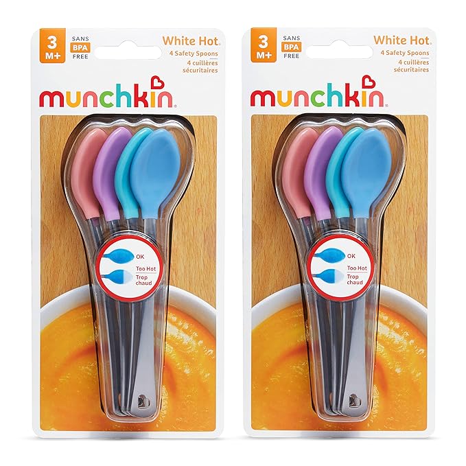 Munchkin® White Hot® Safety Baby Spoons, 8 Pack