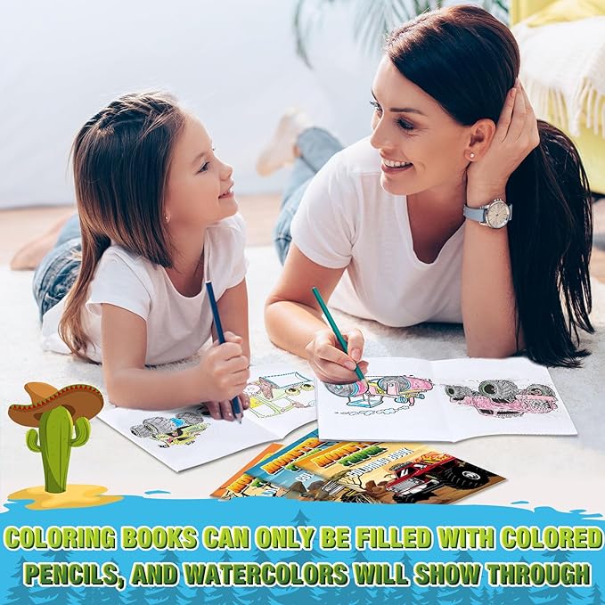 72 Pcs Truck Coloring Book Coloring Books Bulk, DIY Coloring Book for Adult Stress Relief Drawing Book with Train Truck Car for Party Favors Goodie Bag Filler Gifts