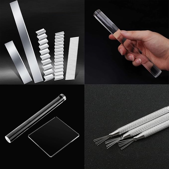 35 PCS Polymer Clay Cutters Set, Clay Roller, Clay Slicer Blade Clay Cutter Blade, Acrylic Sheet, Slicing Tools with Clay DIY Tool for Clay DIY, Sculpting Modelling